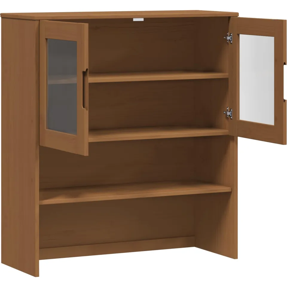 vidaXL Hutch MOLDE Caramel 90 x 35 x 100 cm Massief grenenhout Bruin