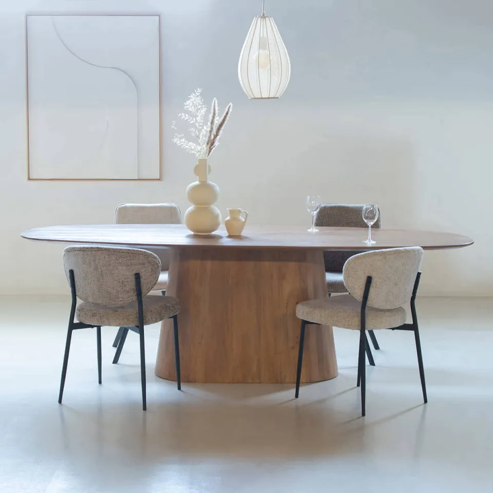 Giga Meubel Eettafel Stijn - Deens Ovaal - Mangohout - 180cm, foto 2