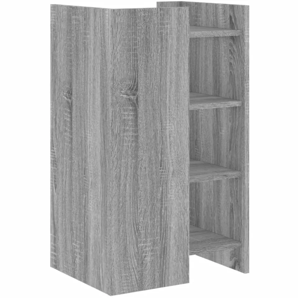 vidaXL Dressoir 45x35x75 cm bewerkt hout grijs sonoma eikenkleurig, foto 3