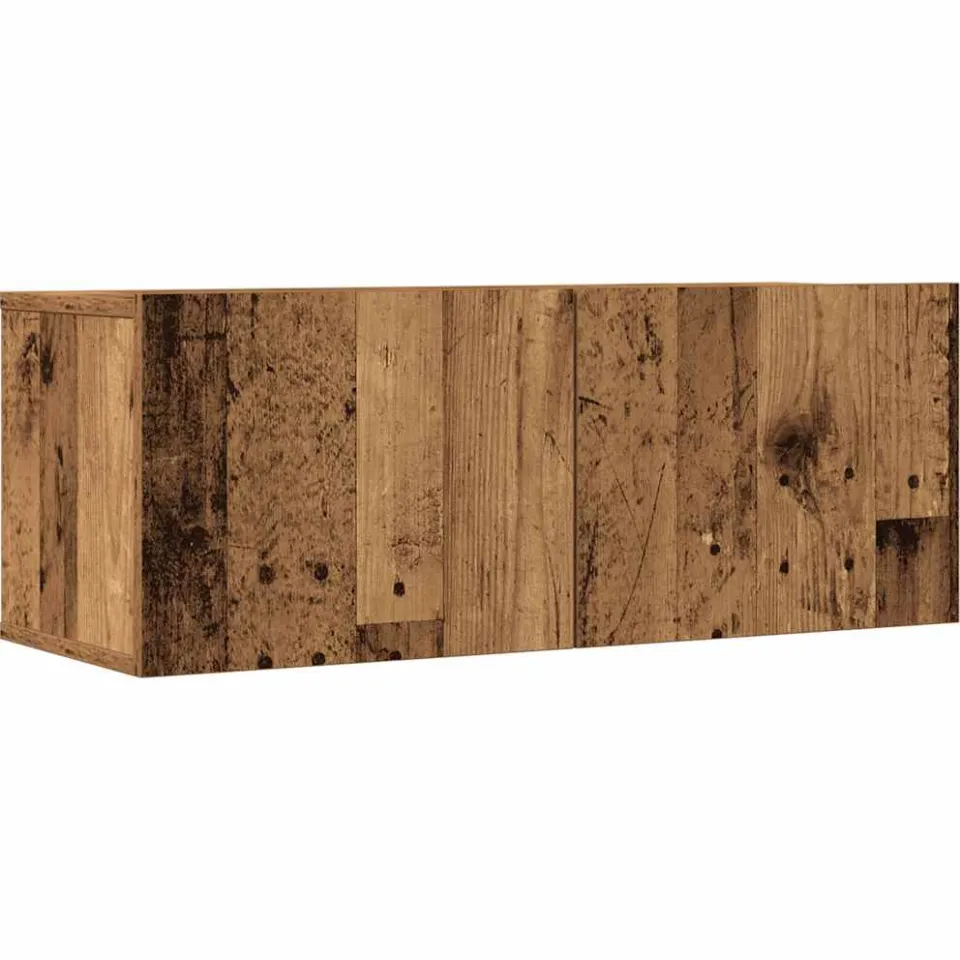 vidaXL 5-delig Tv-meubelset wandmontage bewerkt hout oud houtkleurig bruin, foto 3