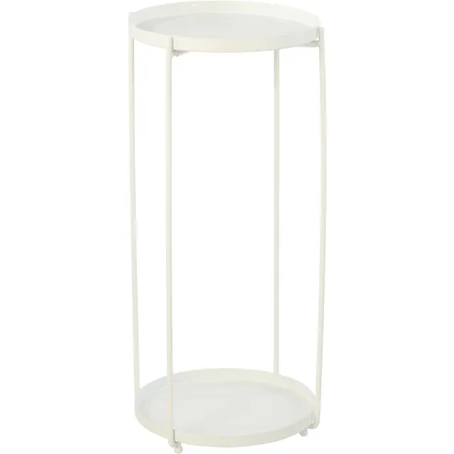 J-Line bijzettafel Rond - ijzer - wit - small