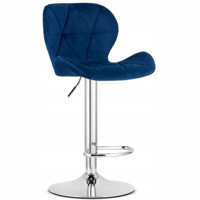 Oskar Velours Hoker Obrotowy Regulowany Granatowy - Komfort & Stijl Navy