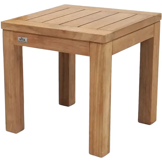 VITA Bijzettafel Colombo 40x40 teak van Vita Bruin