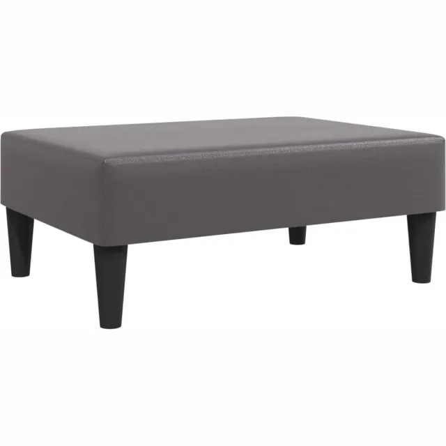 vidaXL Voetenbank - 77x55x31 - cm - kunstleer - grijs