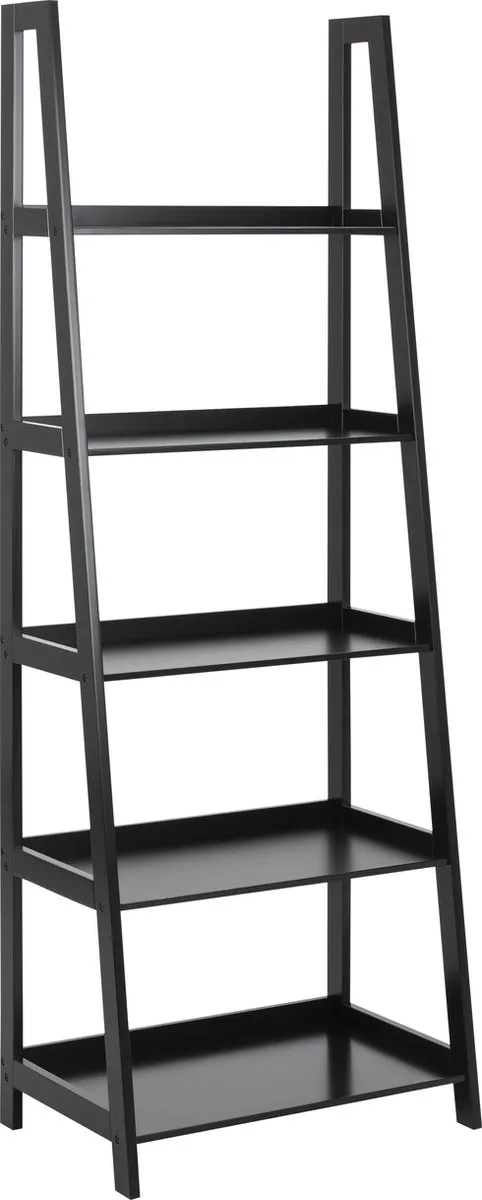 Giga Living Boekenkast Zoster - Zwart - 63x40x180cm