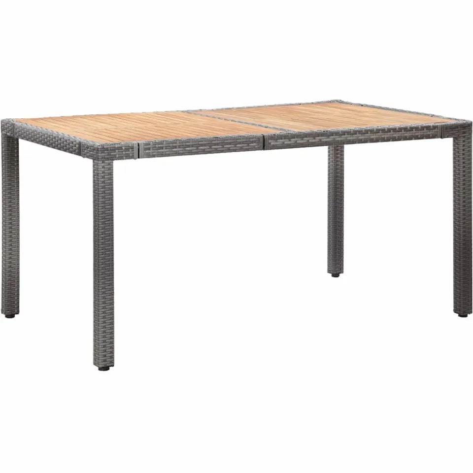 vidaXL 7-delige Tuinset met kussens poly rattan grijs, foto 2
