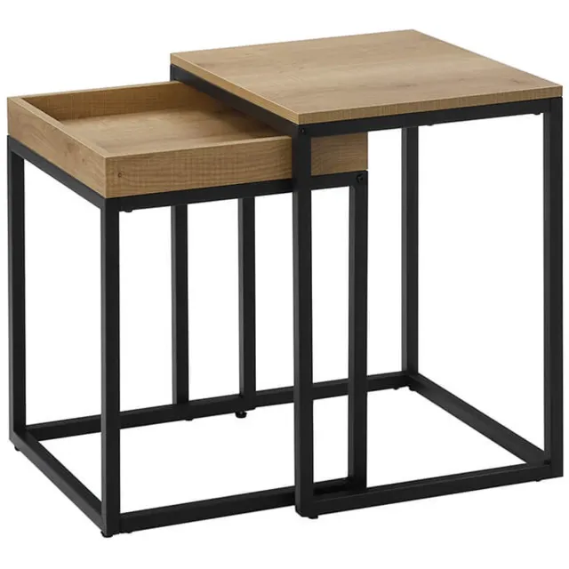 Oskar Salontafel 2 Stuks - LNT02N zwart, bruin
