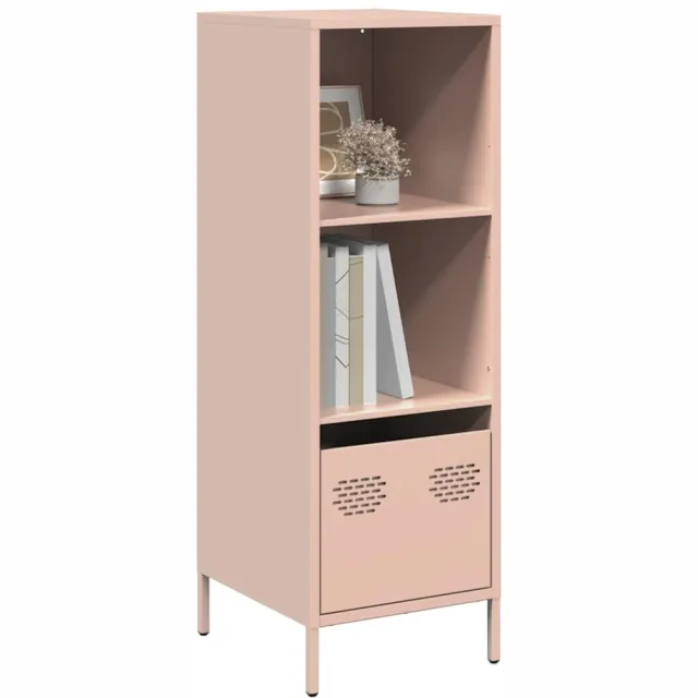 vidaXL Hoge kast 35x39x103,5 cm staal roze