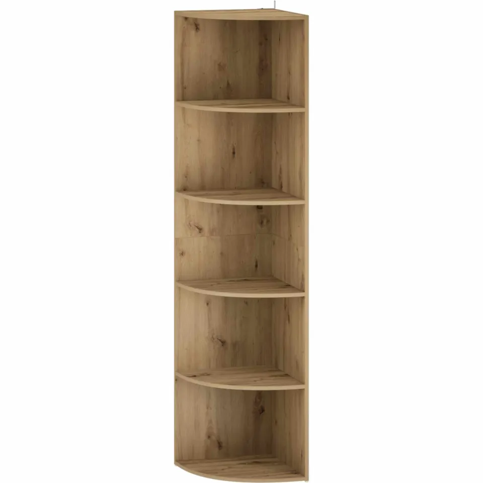 vidaXL Hoekplank 5-laags 41,5 x 41,5 x 178 cm Bewerkt hout Bruin