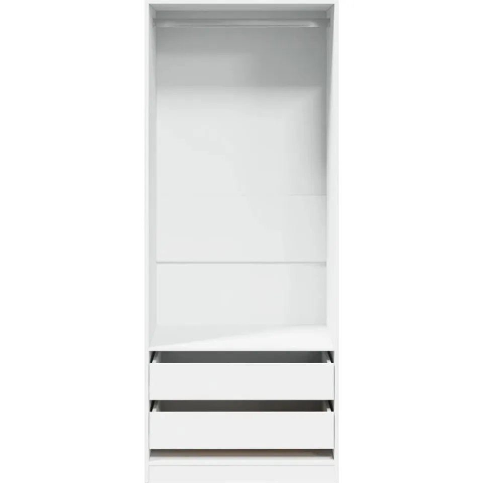 vidaXL Kledingkast 80x50x200 cm bewerkt hout wit, foto 4