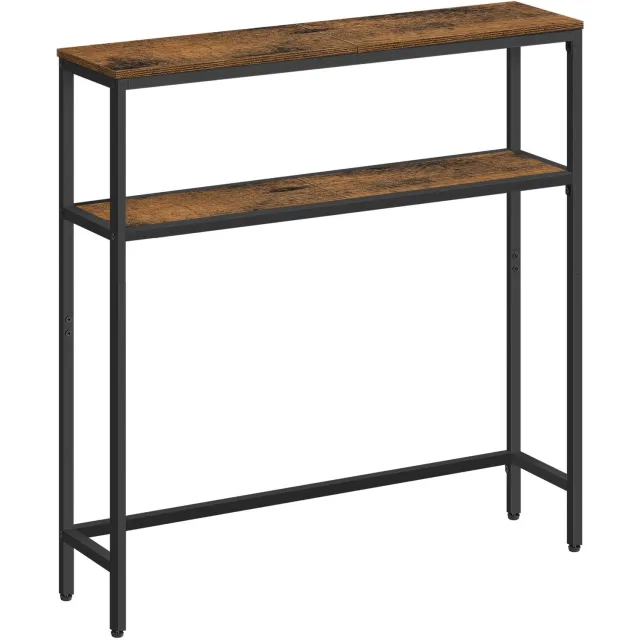 Marqs Consoletafel - Tafel - 80x20x80 cm - Hout - Bruin - Zwart