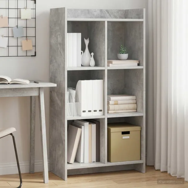 vidaXL Boekenkast Concerte Grijs 59 x 30 x 111 cm Bewerkt hout, foto 2