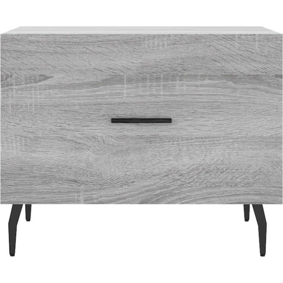 vidaXL Salontafel 50x50x40 cm bewerkt hout grijs sonoma eiken