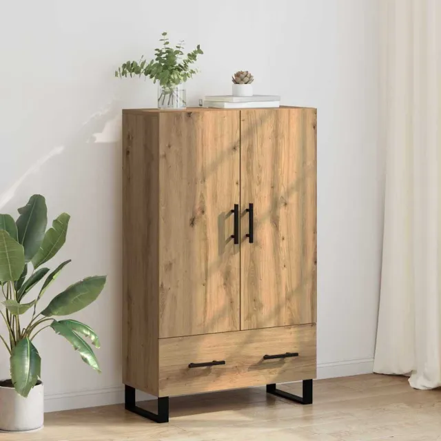vidaXL Highboard Artisan Eiken 69,5 x 30 x 115 cm Bewerkt hout Bruin