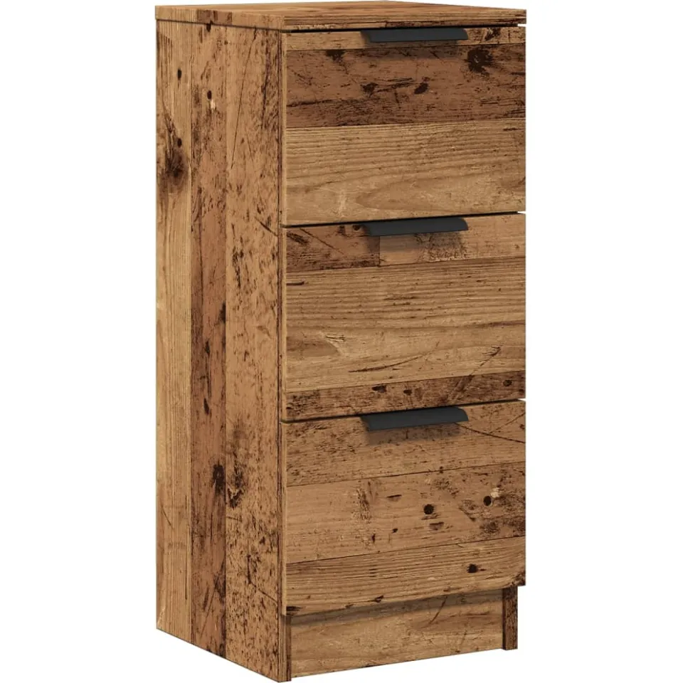 vidaXL Dressoir 30x30x70 cm bewerkt hout oud houtkleurig bruin, foto 3
