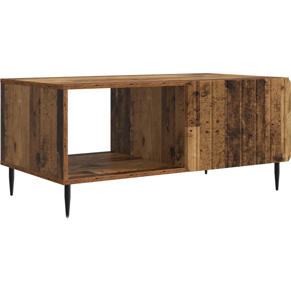 vidaXL Salontafel Oud hout 90 x 50 x 40 cm Bewerkt hout bruin, foto 3