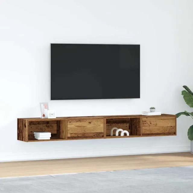 vidaXL Tv-meubels 2 st 100x31x25,5 cm bewerkt hout oud houtkleurig bruin, foto 2