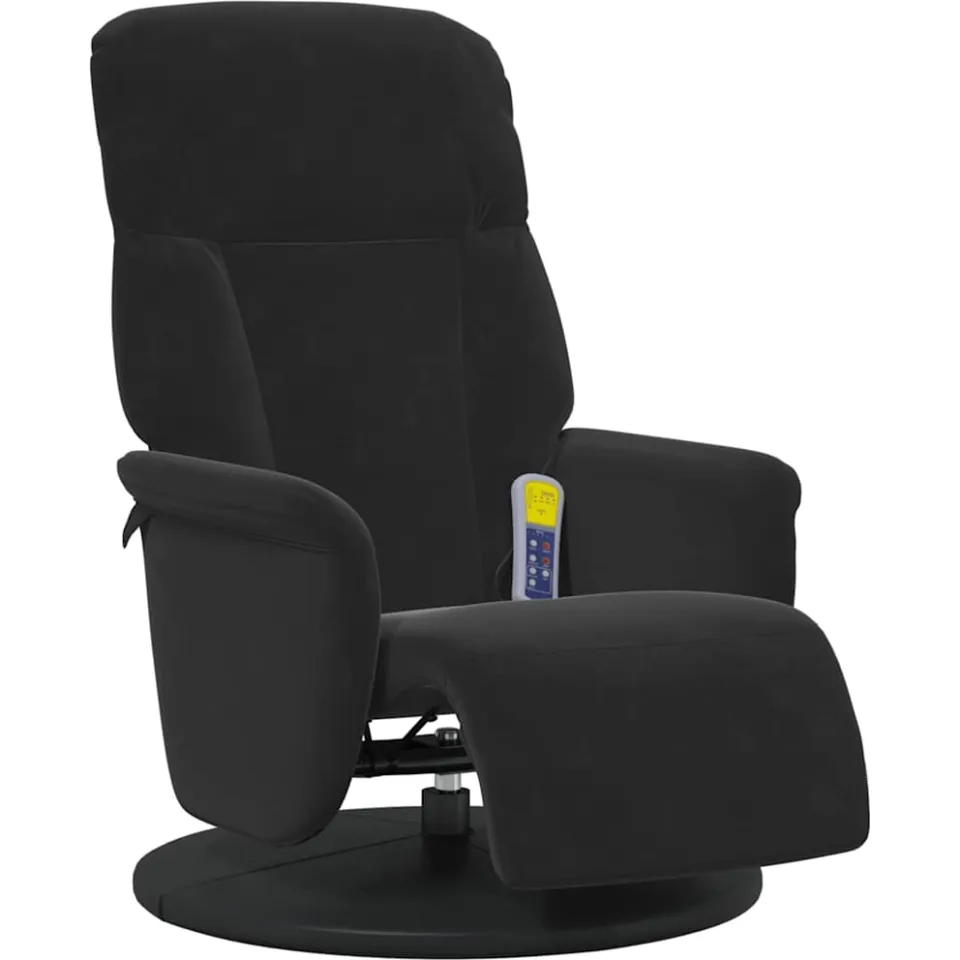 vidaXL Massage Recliner Stoel Zwart 91 x 71 x 105 cm Fluweel