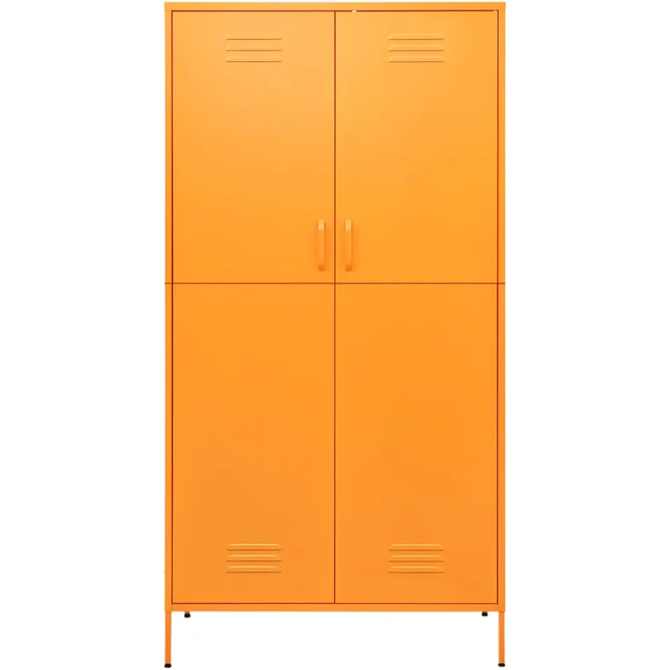 vidaXL Kledingkast 90x50x180 cm staal mosterdgeel
