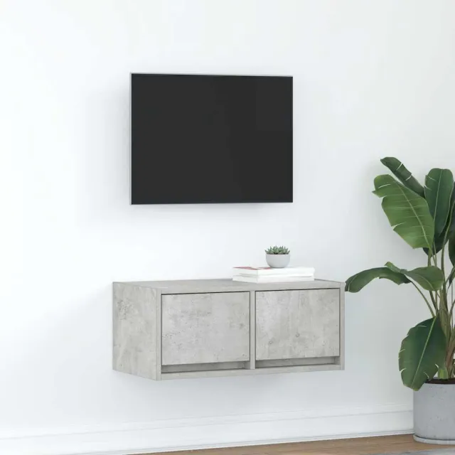 vidaXL TV-meubel 60x31x25,5 cm bewerkt hout betongrijs grijs, foto 2