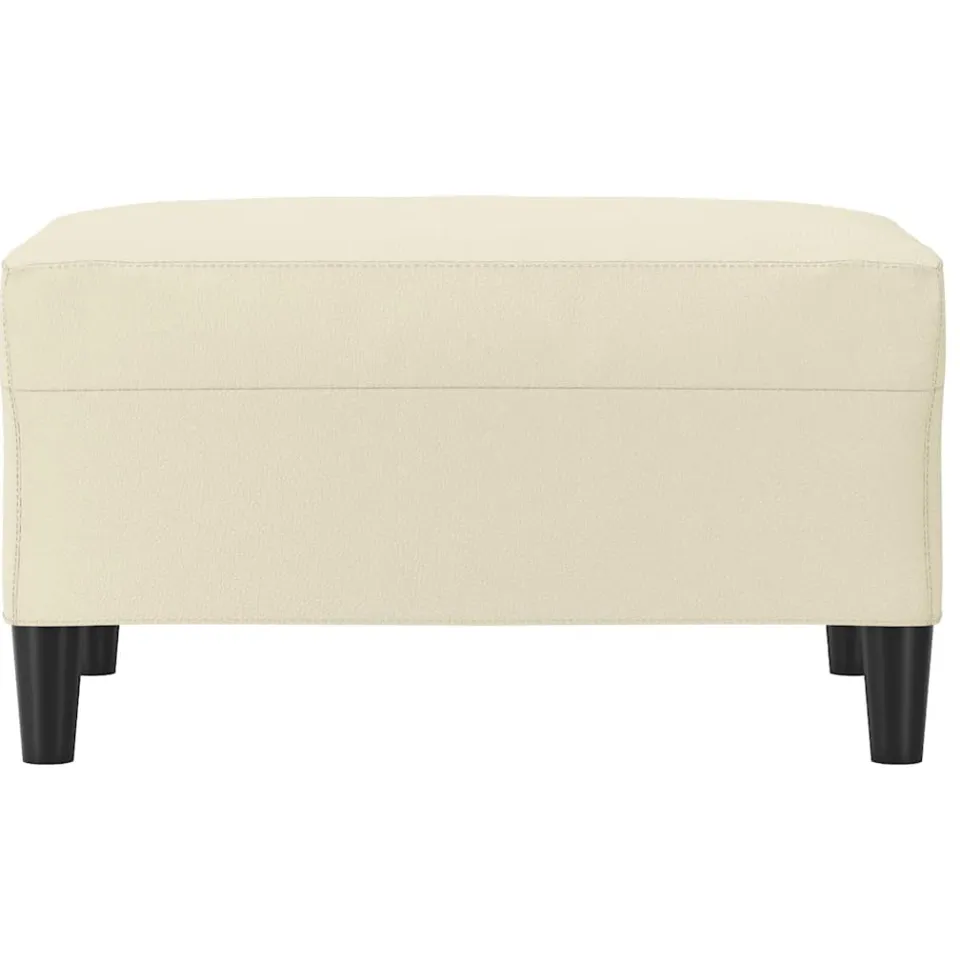 vidaXL Voetenbank 70x55x41 cm kunstleer crèmekleurig