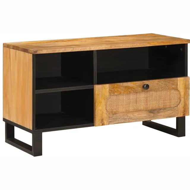 vidaXL TV-kast met lade Bruin 80 x 33 x 46 cm Massief Mango Hout
