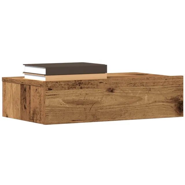 vidaXL Nachtkastje 60x35 cm spaanplaat oud hout Bruin