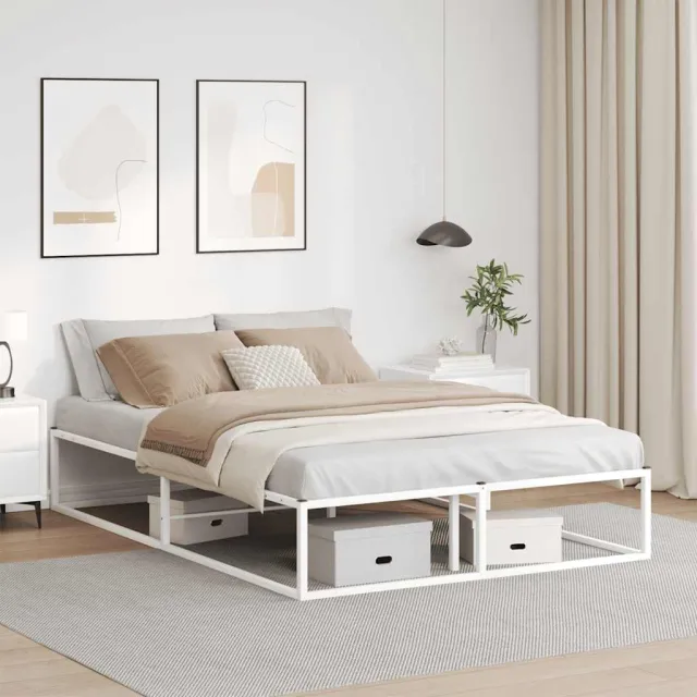 vidaXL Bedframe zonder matras 140x200 cm wit