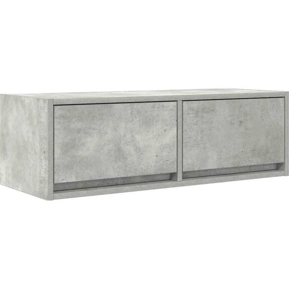 vidaXL Tv-meubel 80x31x25,5 cm bewerkt hout betongrijs