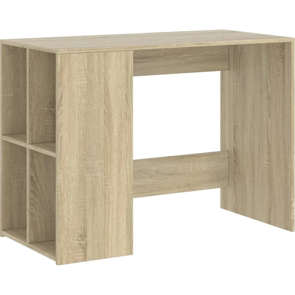 vidaXL Bureau 102x50x75 cm bewerkt hout sonoma eikenkleurig, foto 3