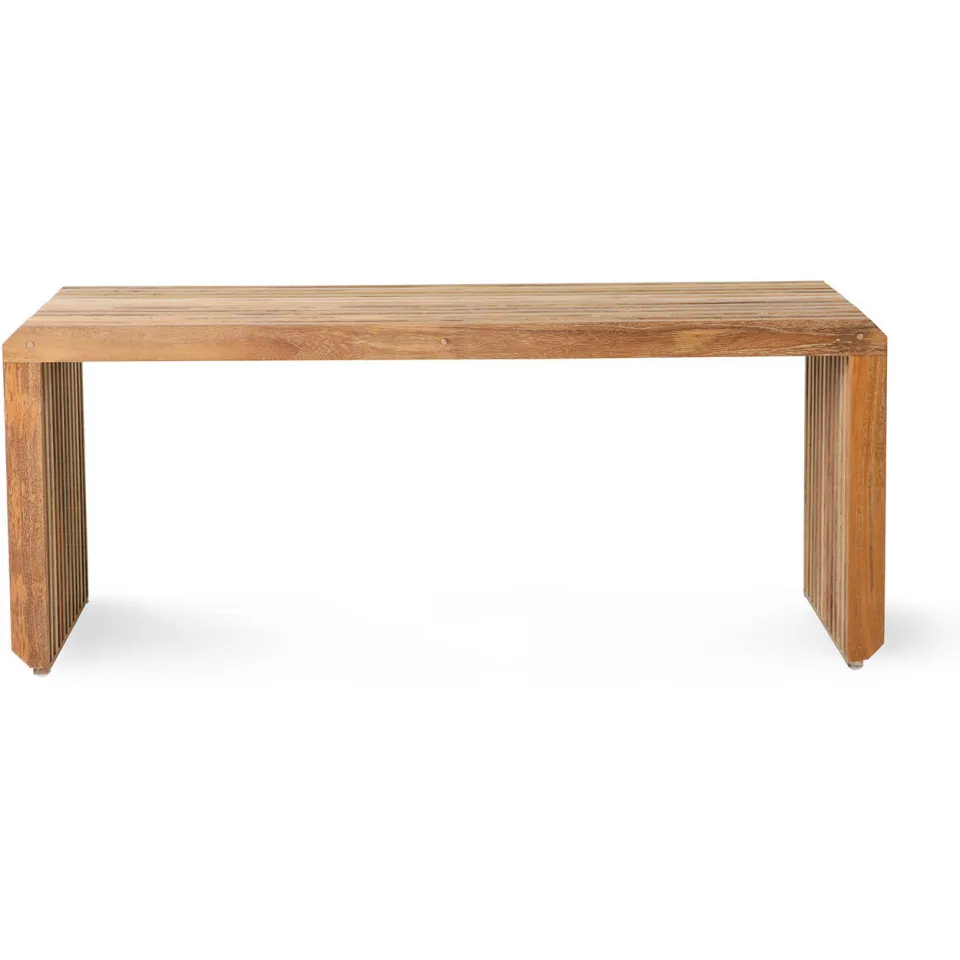 HKLIVING bankje Slatted Natural teak