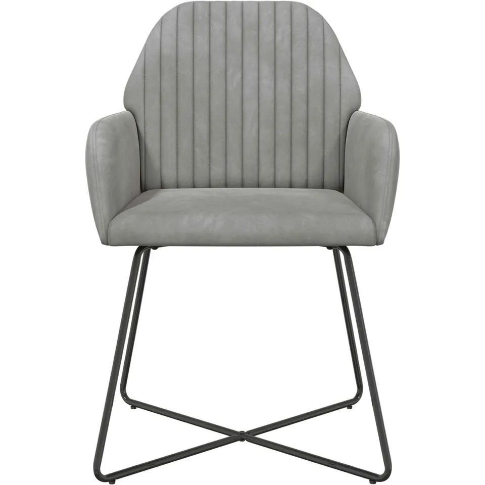 vidaXL Eettafelstoelen 2 st fluweel Lichtgrijs 55 x 50 x 84 cm