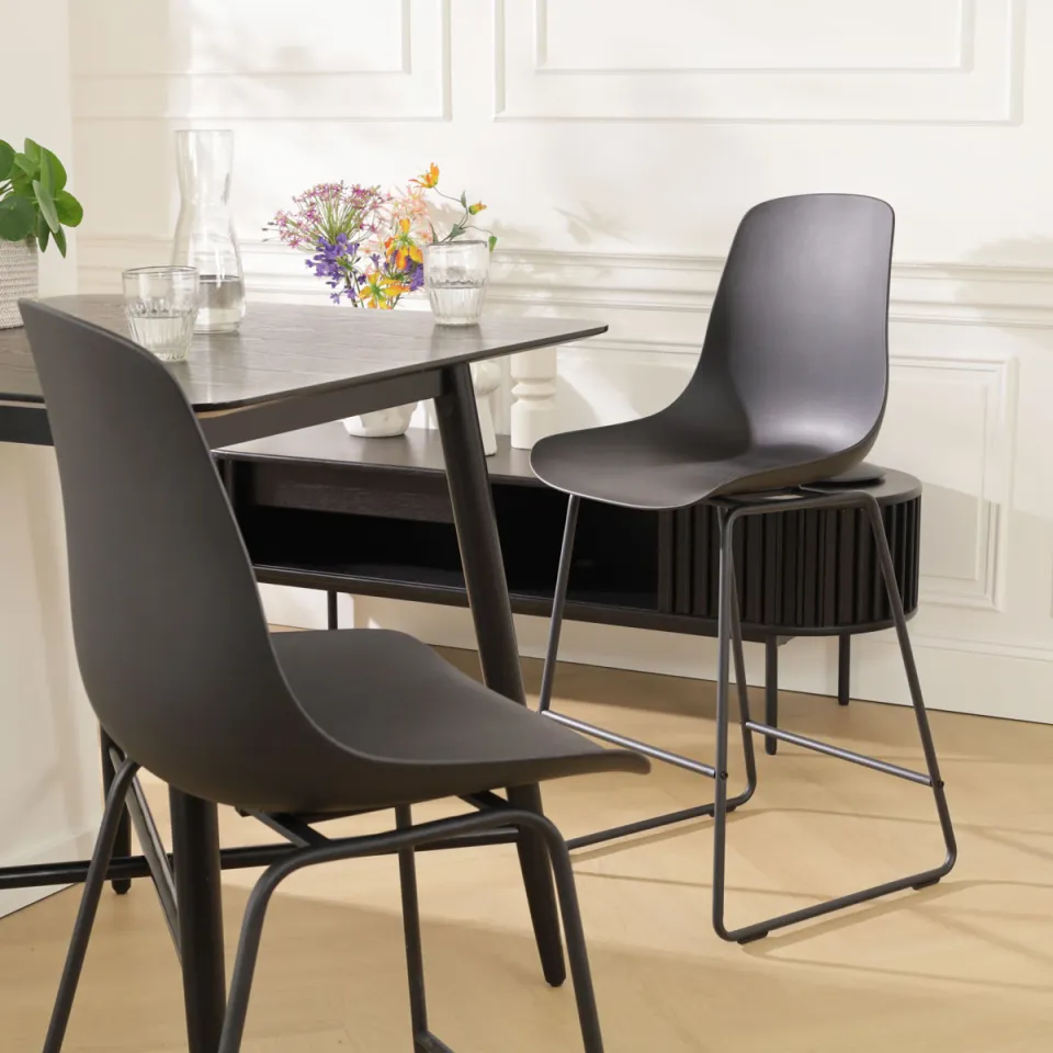 Nolon Nino-Pip barkruk zwart - zwart onderstel - 75 cm, foto 2