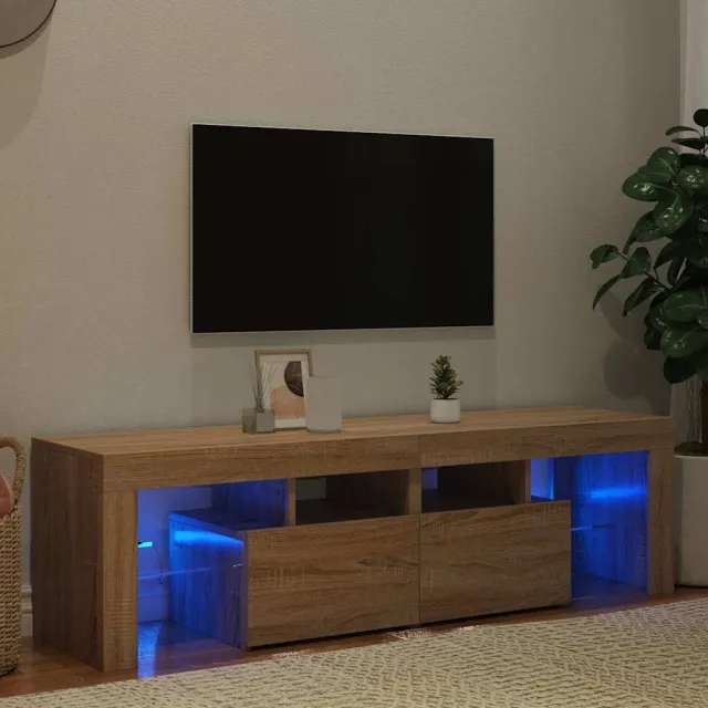 vidaXL Tv-meubel LED-verlichting 140x36,5x40 cm sonoma eikenkleurig, foto 2