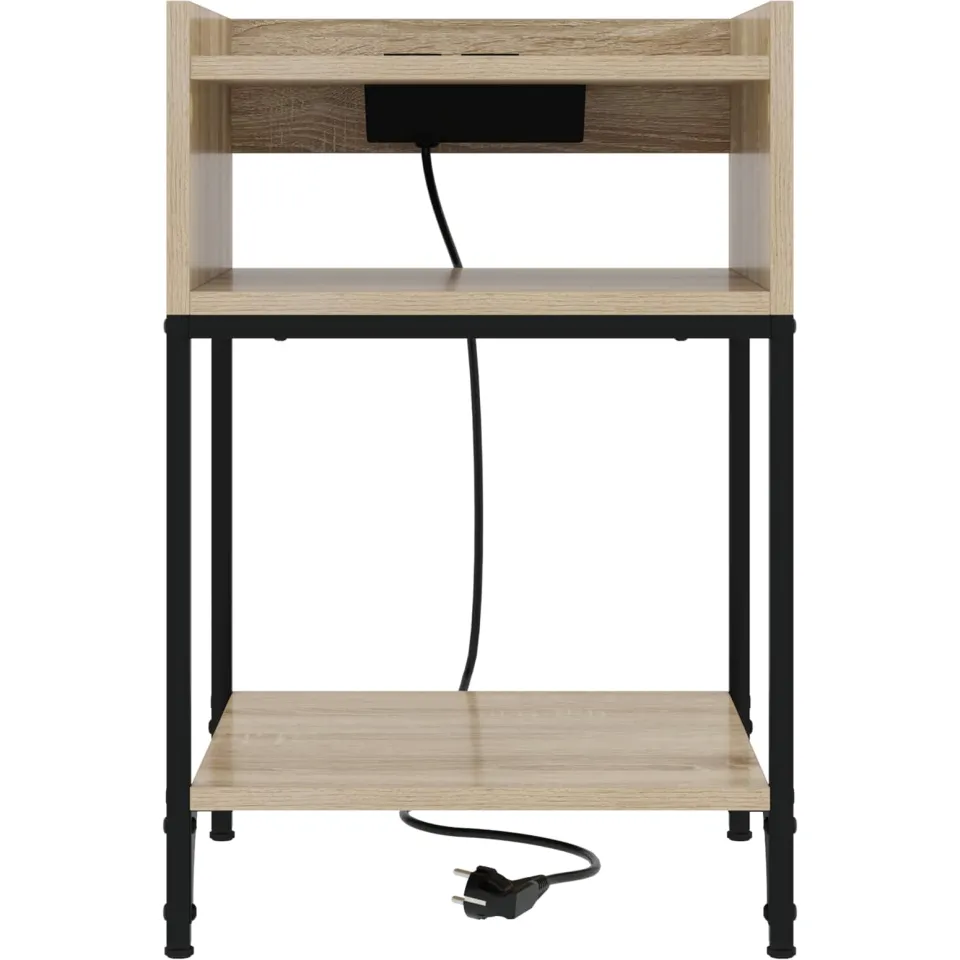 vidaXL Nachtkastje 2 st Sonoma Eiken 40 x 40 x 61 cm Bewerkt hout, foto 3