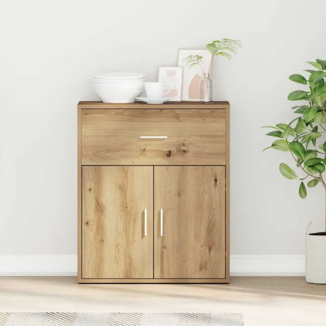 vidaXL Dressoir Artisan Eiken 60 x 31 x 70 cm Bewerkt hout Bruin