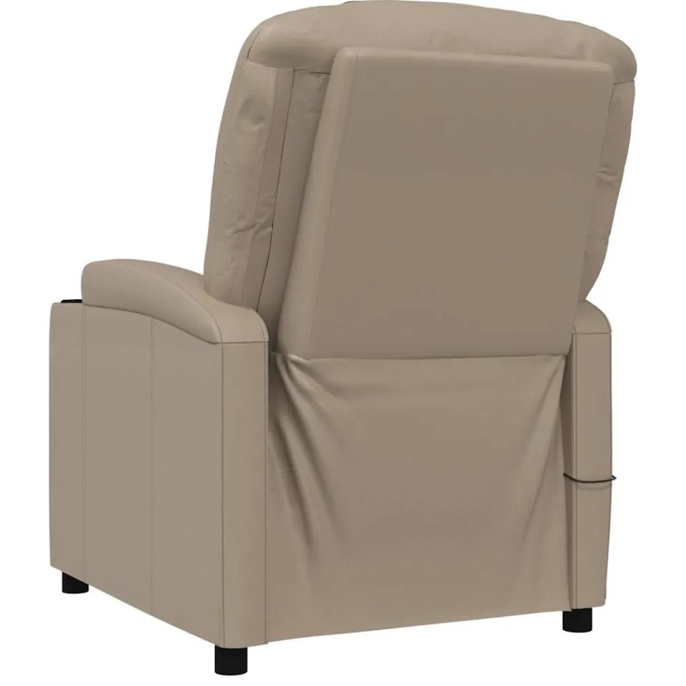vidaXL Massagestoel kunstleer cappuccinokleurig, foto 4