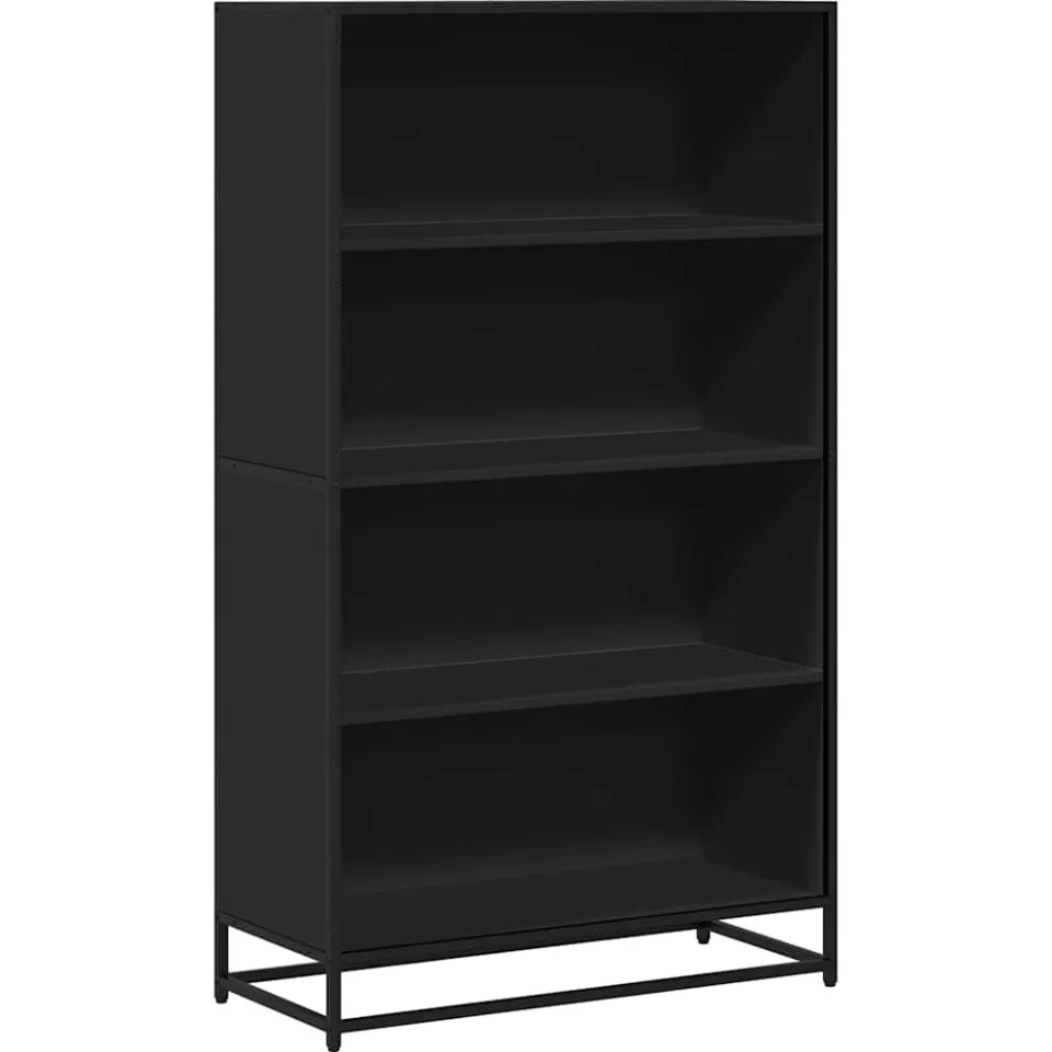 vidaXL Boekenkast 80,5x35x139 cm bewerkt hout zwart, foto 3