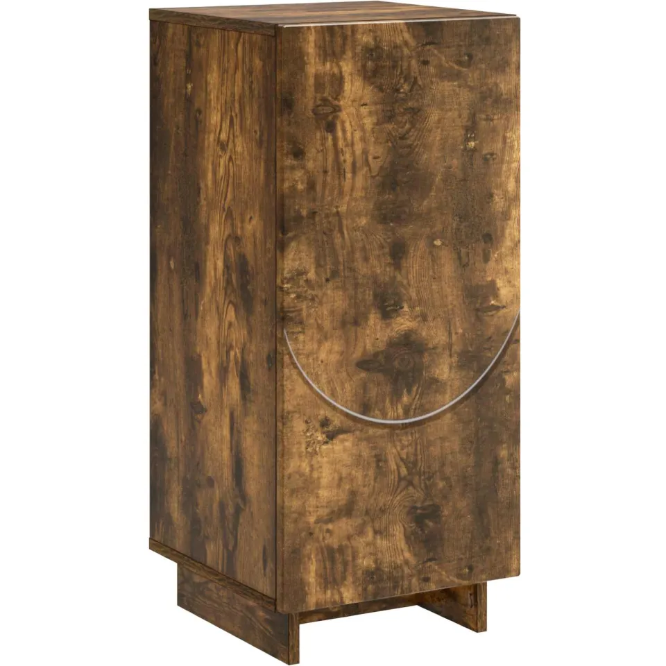 vidaXL Dressoir Gerookt eiken 33,5 x 34,5 x 75 cm Bewerkt hout