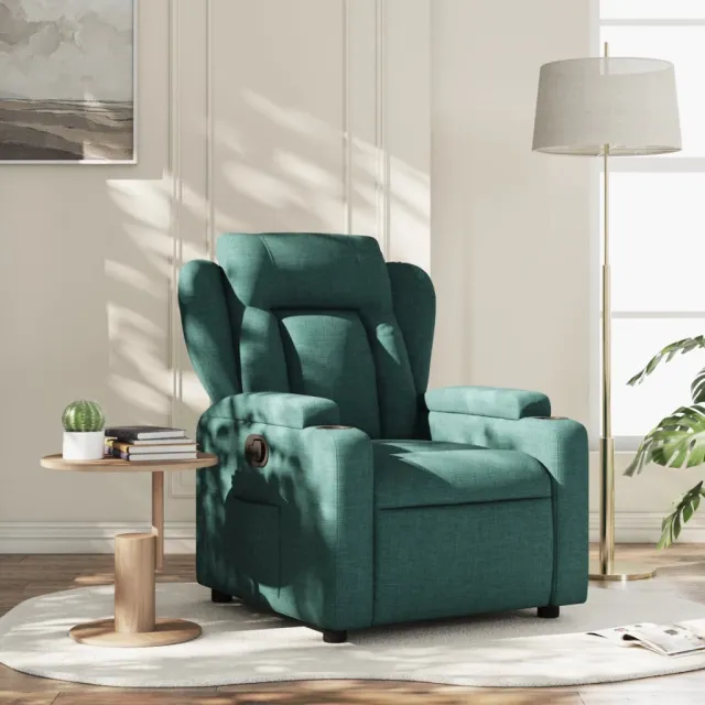 vidaXL Fauteuil verstelbaar stof donkergroen