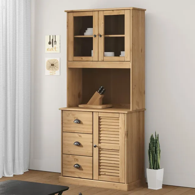 vidaXL Opzetkast VIGO 78x30x100 cm massief grenenhout bruin, foto 2