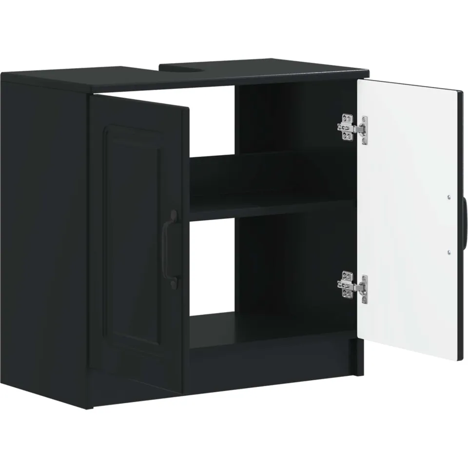 vidaXL Badkamer wastafelkast UTRECHT Zwart 59,5 x 31,5 x 59 cm