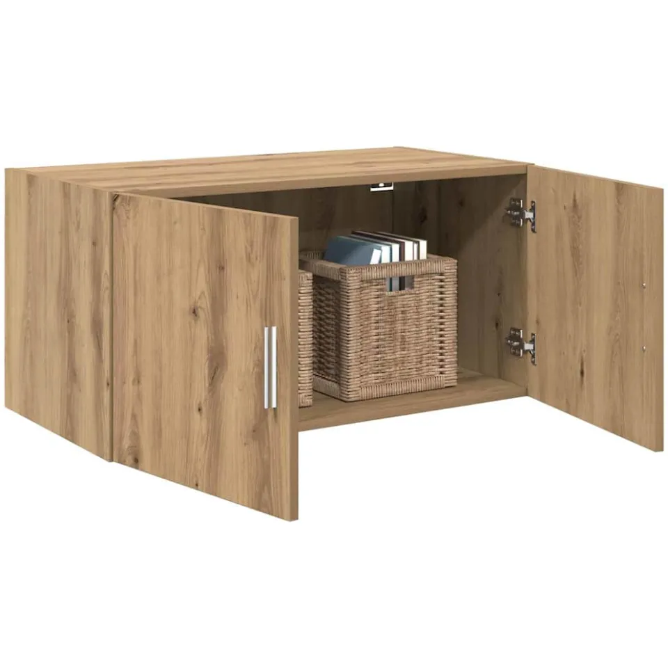 vidaXL Wandkast artisanaal eikenkleurig 80 x 42.5 x 40 cm Bewerkt hout Bruin