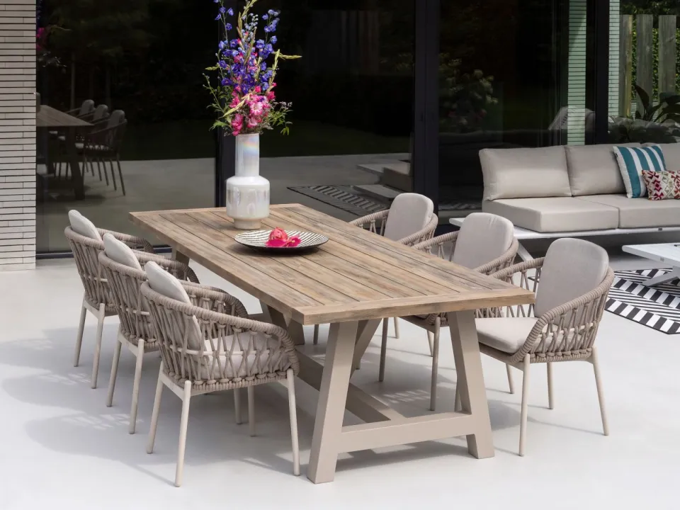 Bellagio tuinmeubelen Bellagio Bresimo dining tuintafel 260x100cm taupe, foto 2
