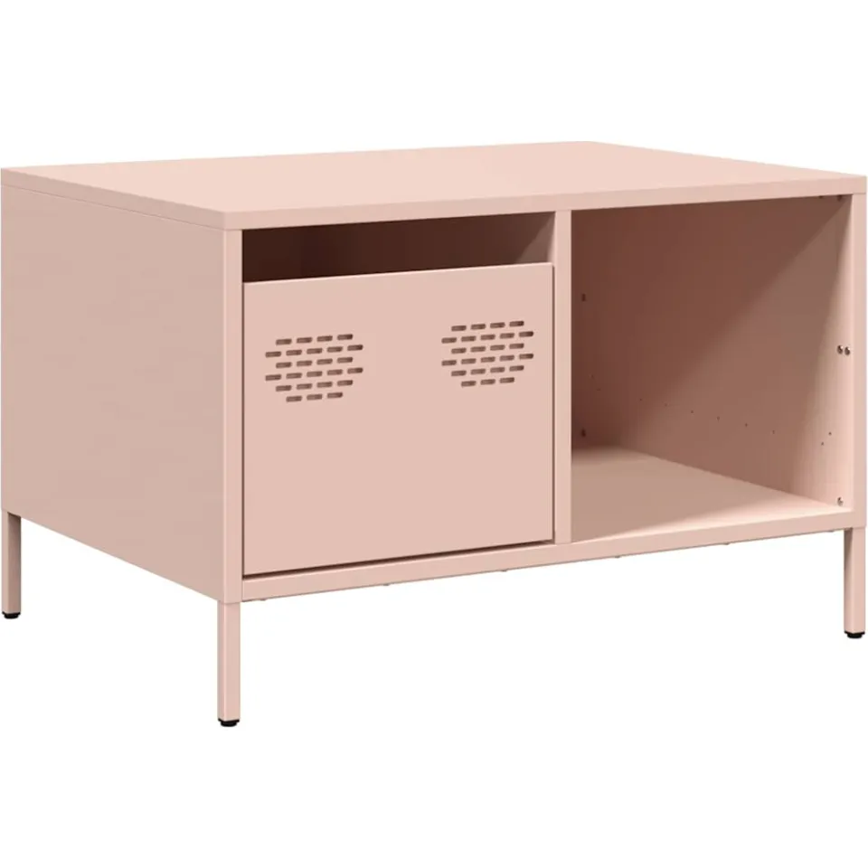 vidaXL Salontafel 68,5x50x43,5 cm koudgewalst staal roze, foto 3