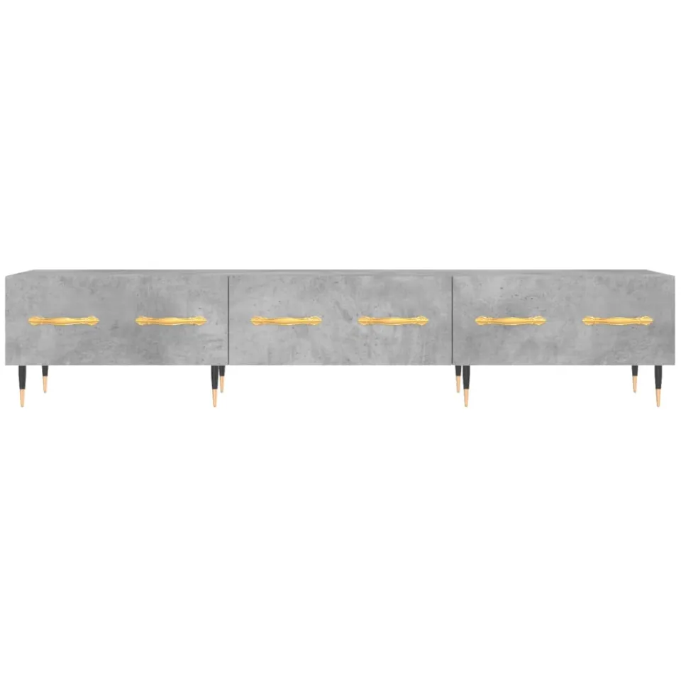 vidaXL Tv-meubel 150x36x30 cm bewerkt hout betongrijs grijs