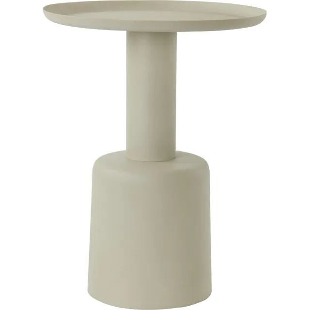Light & Living Bijzettafel Milaki - Grijs - Ø39cm - Modern