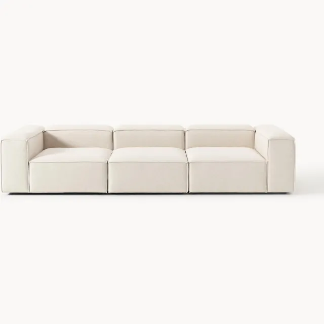 Westwing Collection Modulaire bank Lennon (4-zits) van linnenmix Beige