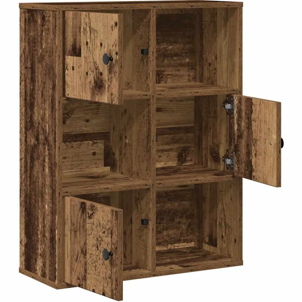 vidaXL Boekenkast 60x24x76,5 cm bewerkt hout oud houtkleurig bruin, foto 4