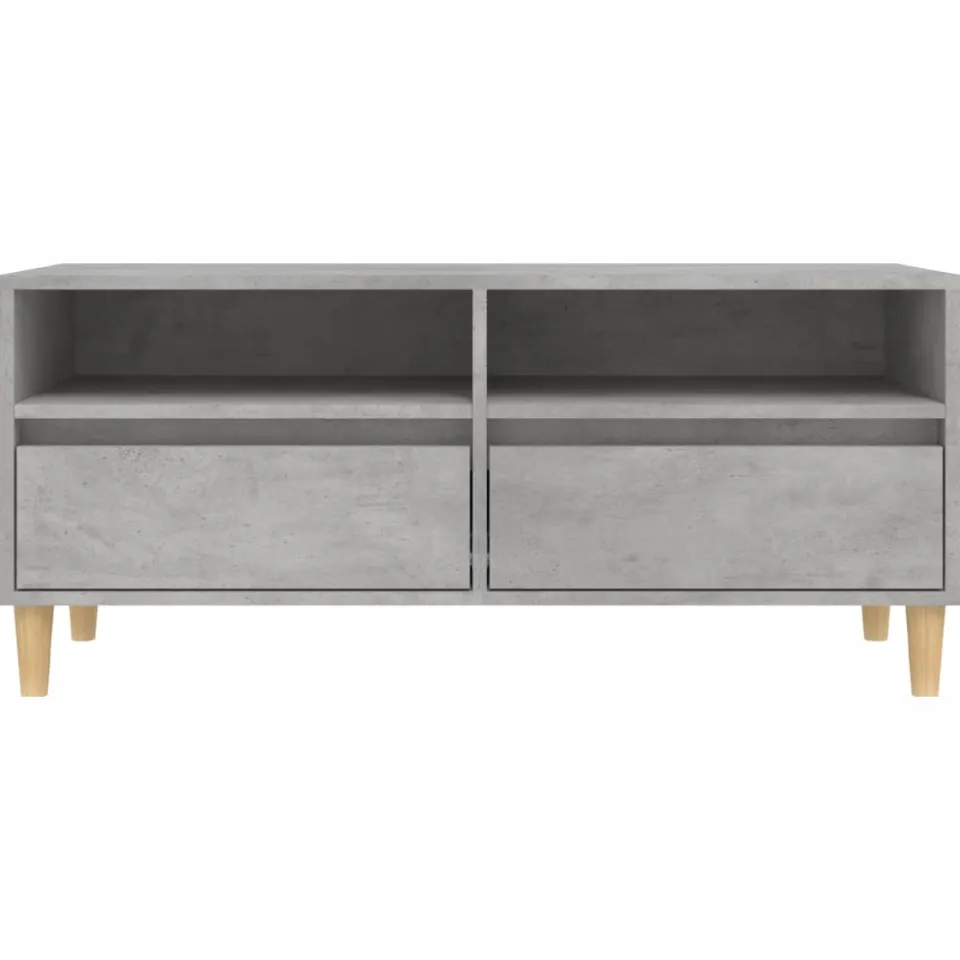 vidaXL Tv-meubel 100x34,5x44,5 cm bewerkt hout betongrijs grijs, foto 3